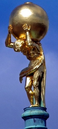 Atlas with globe